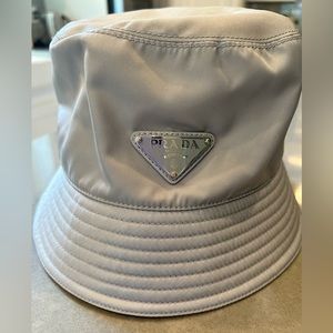 Prada gray re-nylon bucket hat